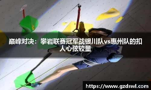 巅峰对决：攀岩联赛冠军战银川队vs惠州队的扣人心弦较量